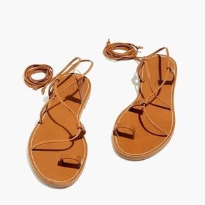 Madewell Boardlack Lace-Up Toe-Hold Sandals